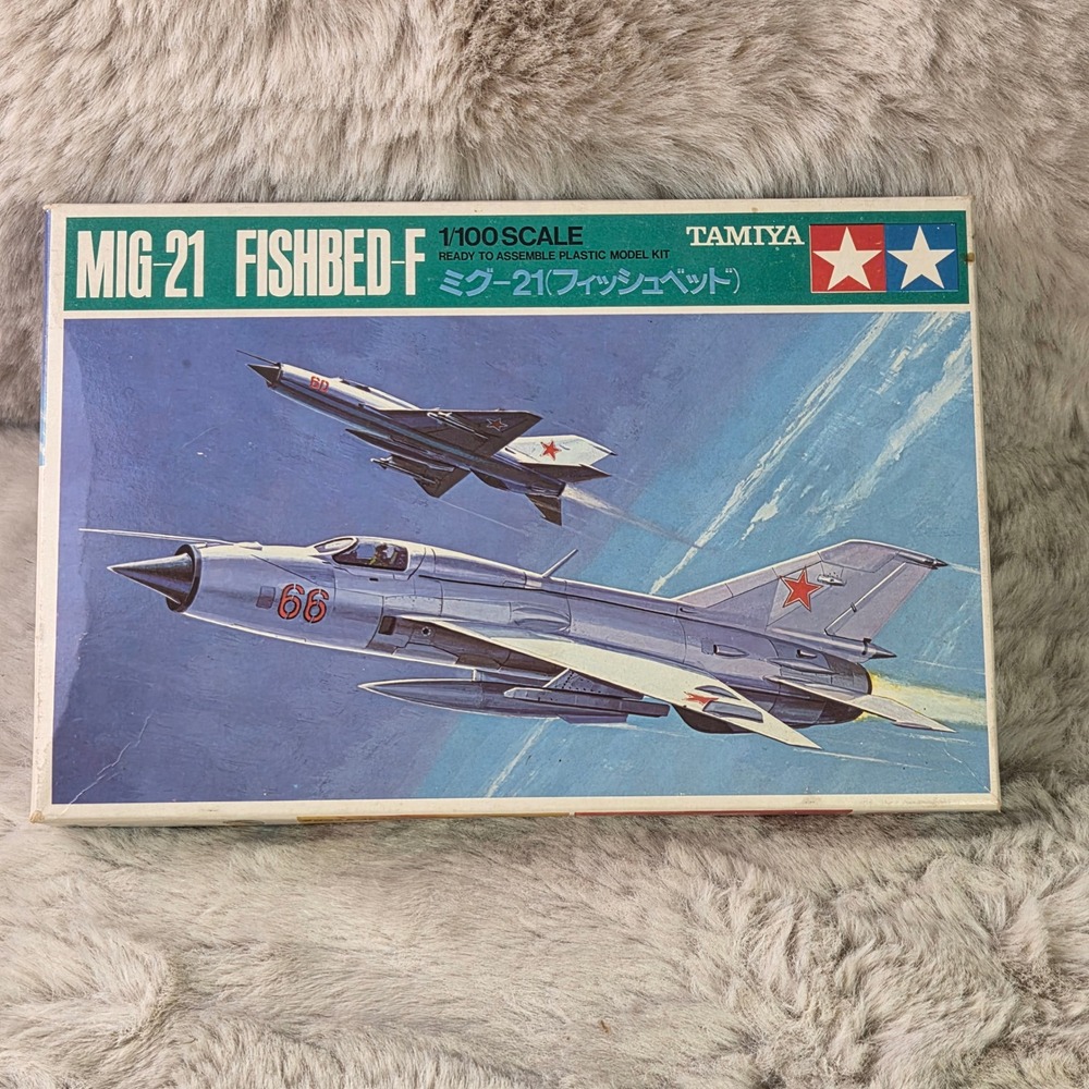 Tamiya MiG-21 Fishbed-F 1/100 Scale Mini Jet Series Model Kit PA1009 Vintage